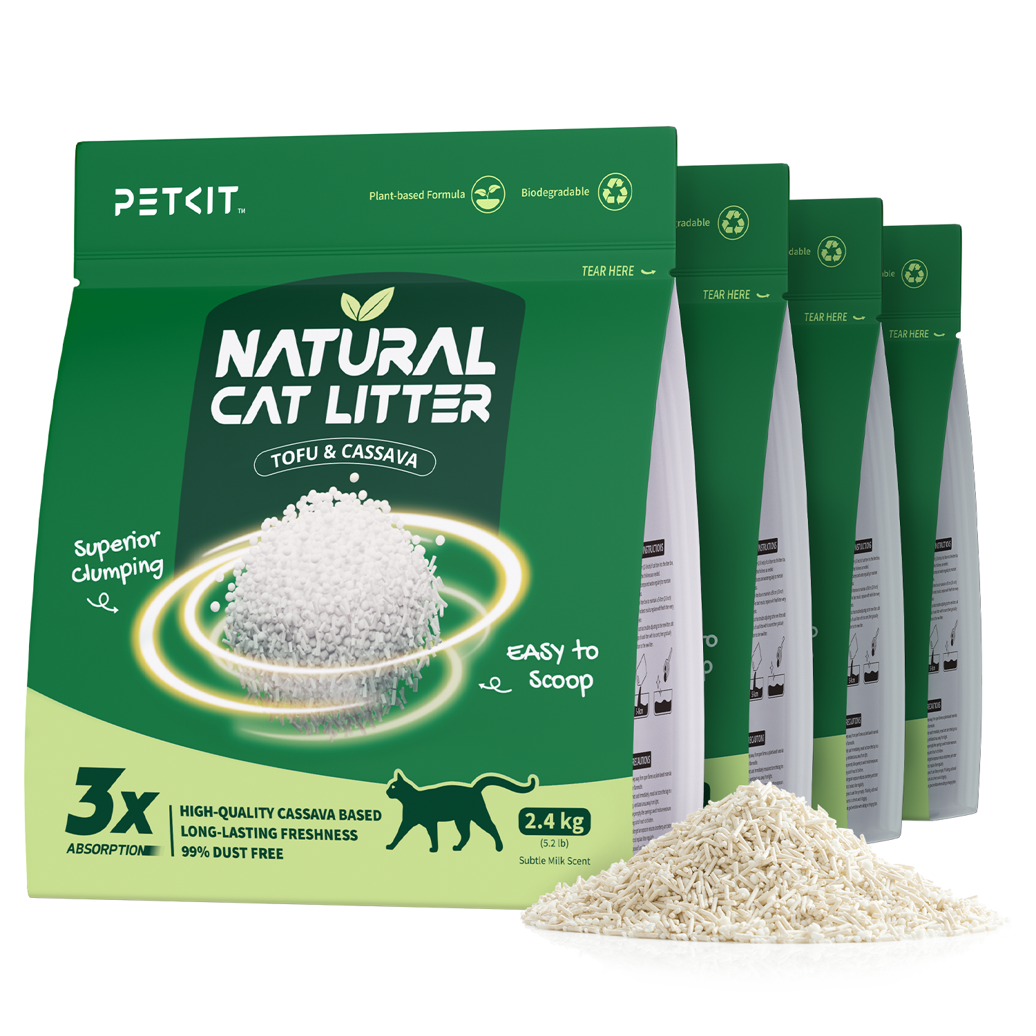 Natural Cat Litter - 4 Bags