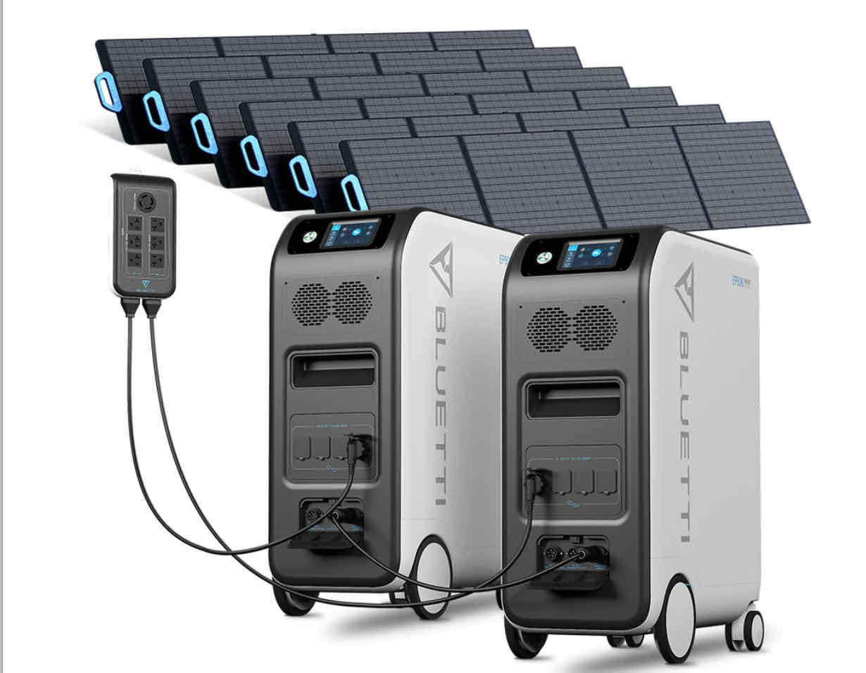 BLUETTI 2 x EP500 + 6 x PV200L + 1x Split Phase Fusion Box / Home Battery Back Up