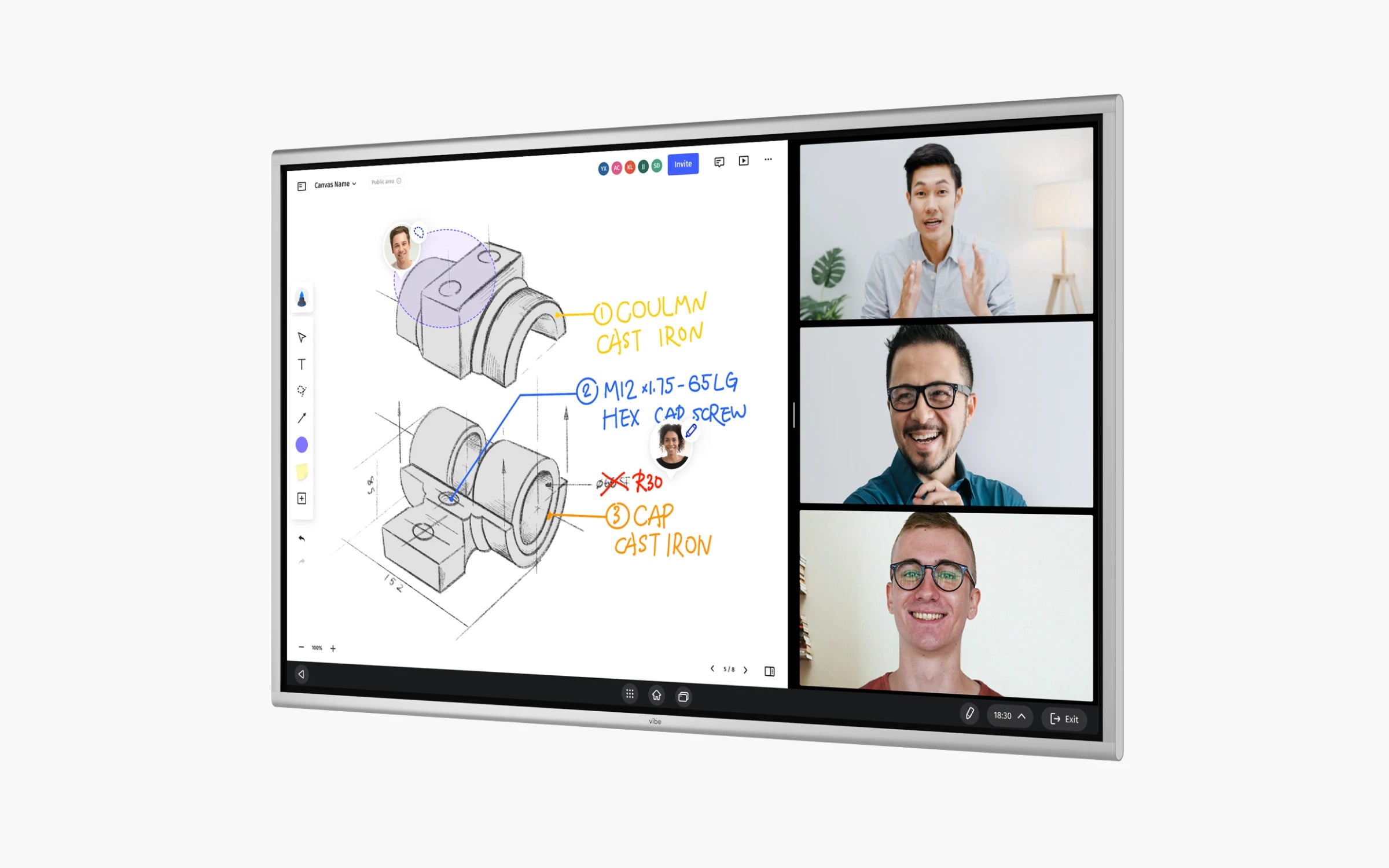 Vibe Board S1 75" | 4K UHD Smart Whiteboard