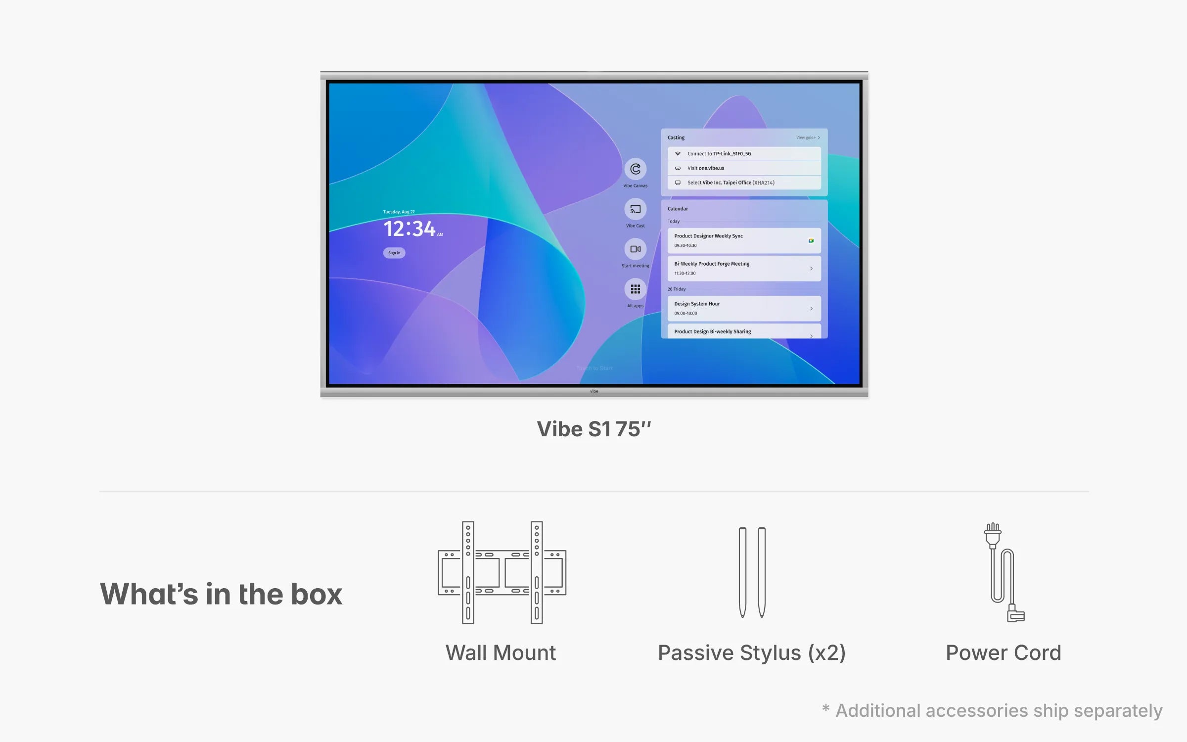 Vibe Board S1 75" | 4K UHD Smart Whiteboard