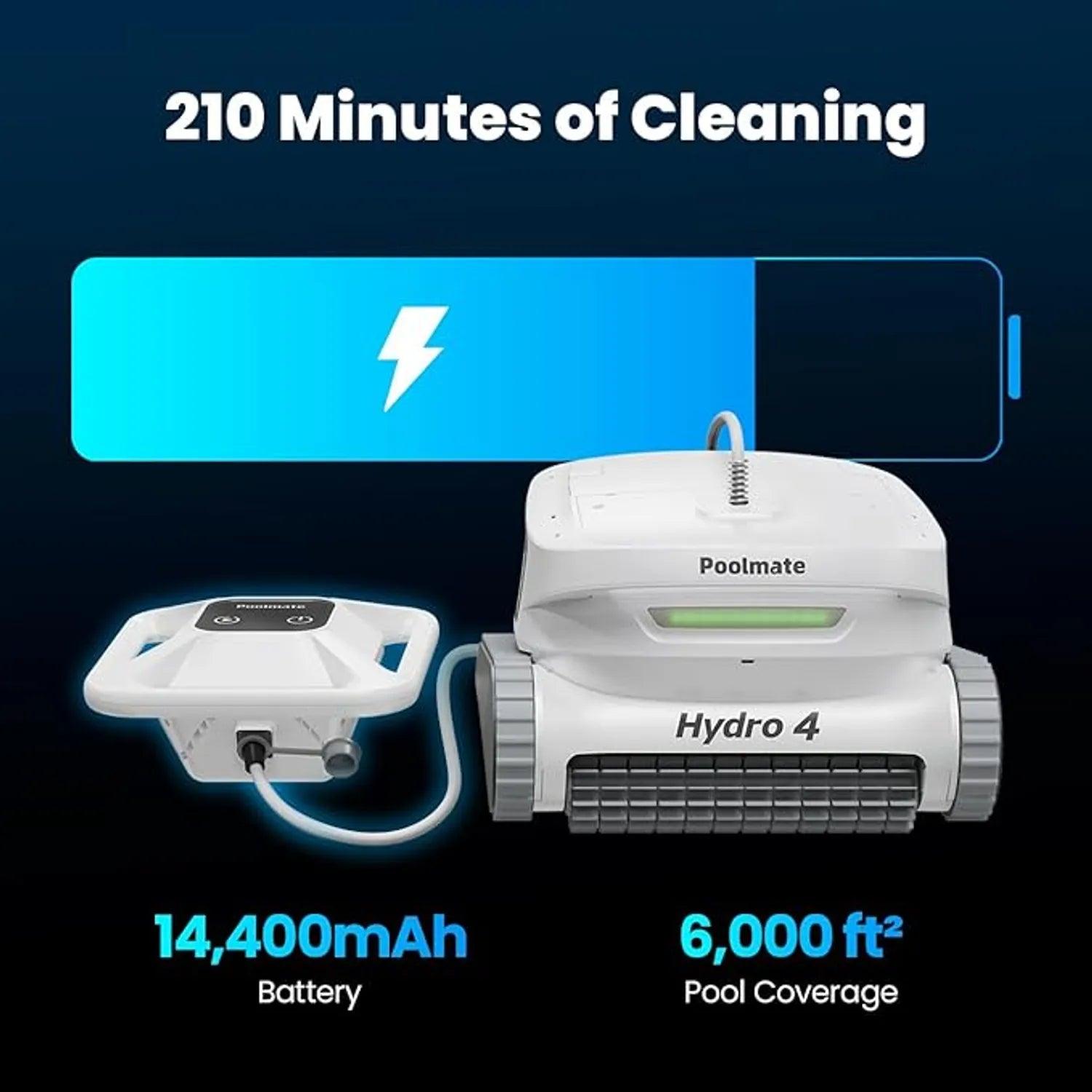 Poolmate Hydro 4 Cordless Robotic Pool Cleaner Battery Mode
