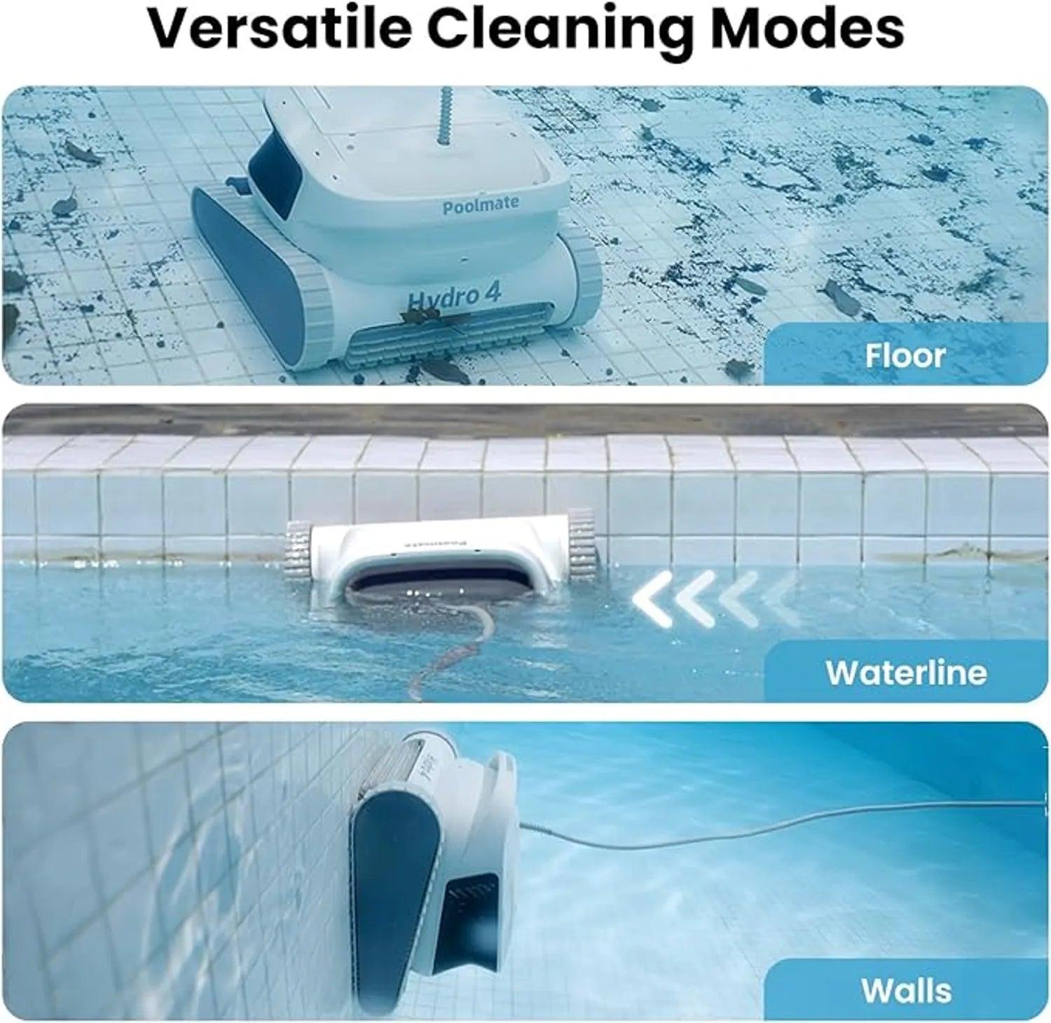 Poolmate Hydro 4 Cordless Robotic Pool Cleaner Battery Mode