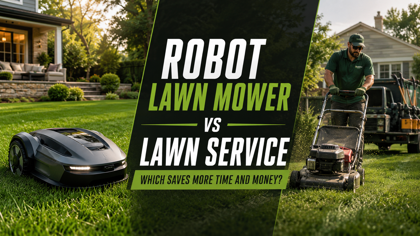 Robot lawn mower vs lawn service comparison