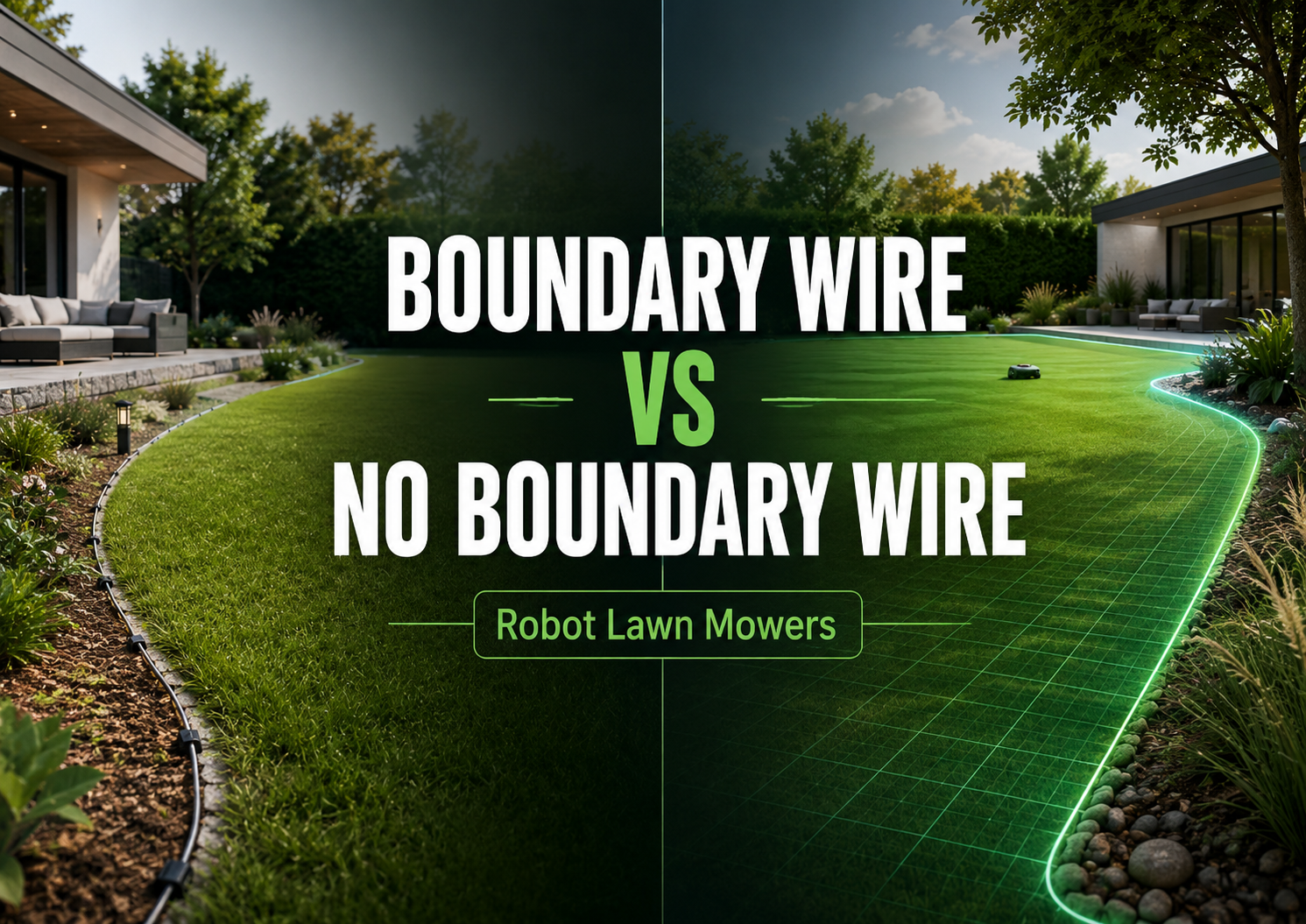 Robotic Lawn Mowers: Boundary Wire vs. No Boundary Wire