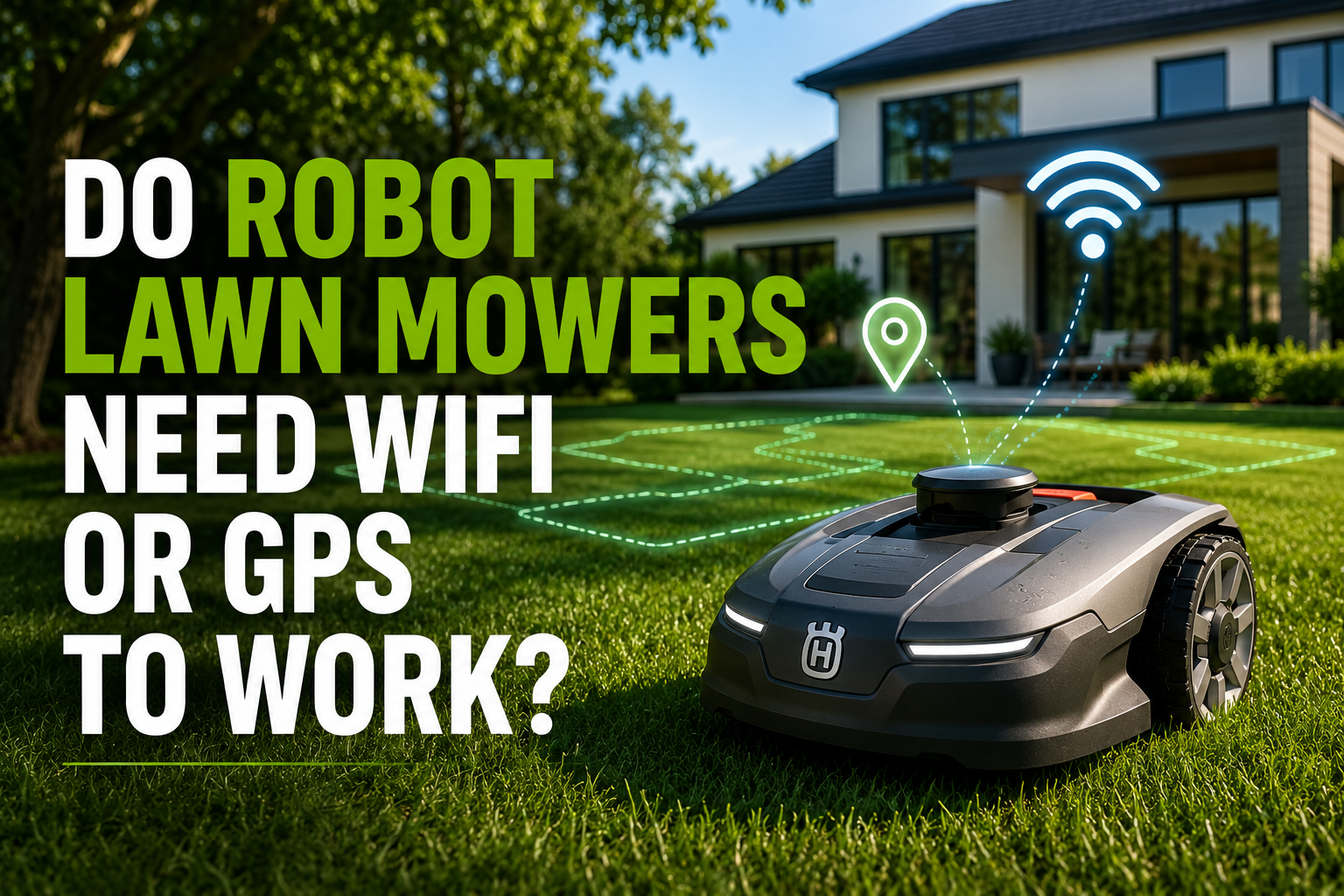 Do robot lawn mowers need WiFi or GPS to work