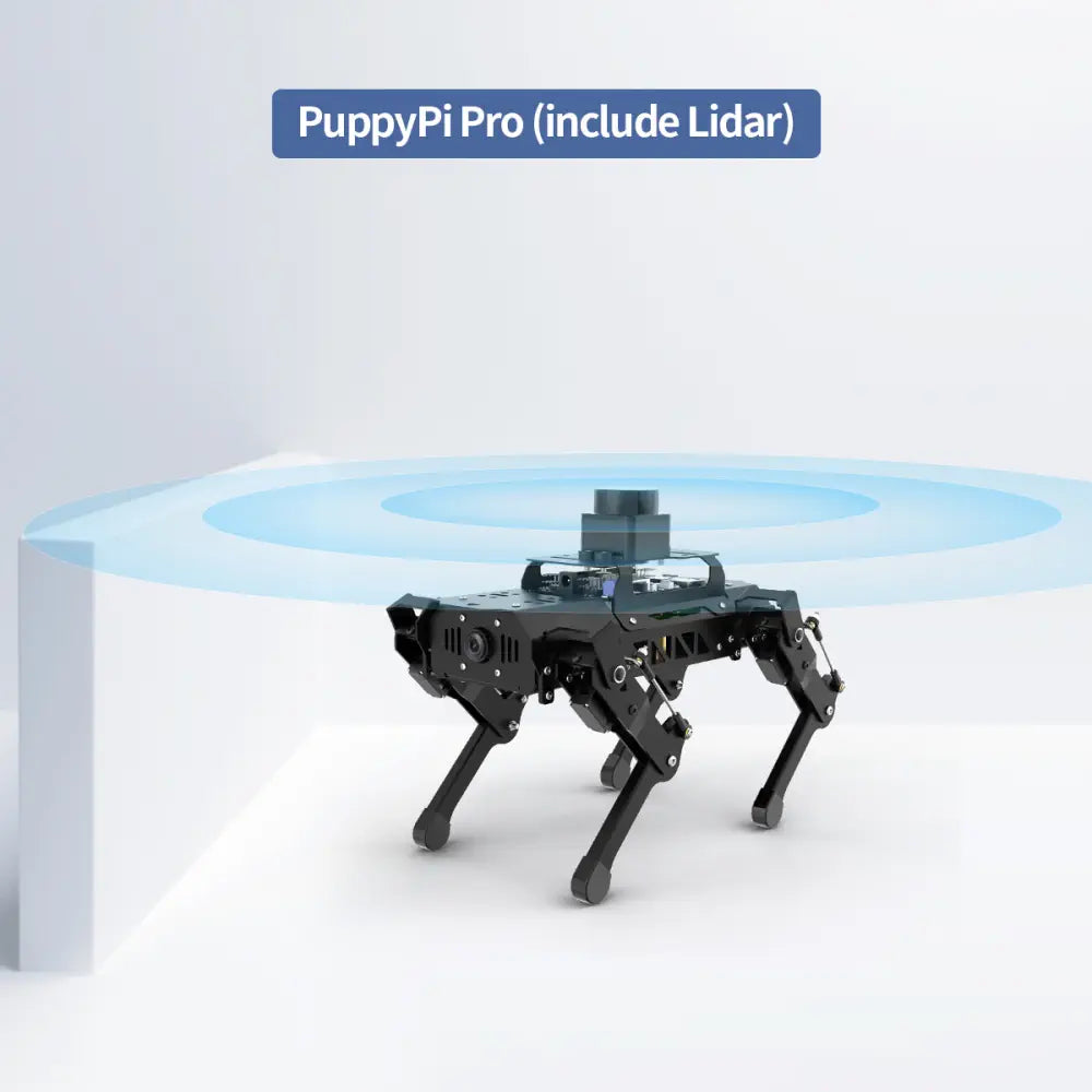 Hiwonder PuppyPi Pro Quadruped Robot w/ AI Vision Powered by Raspberry Pi ROS Open Source Robot Dog (Raspberry Pi 4B 4GB Included)