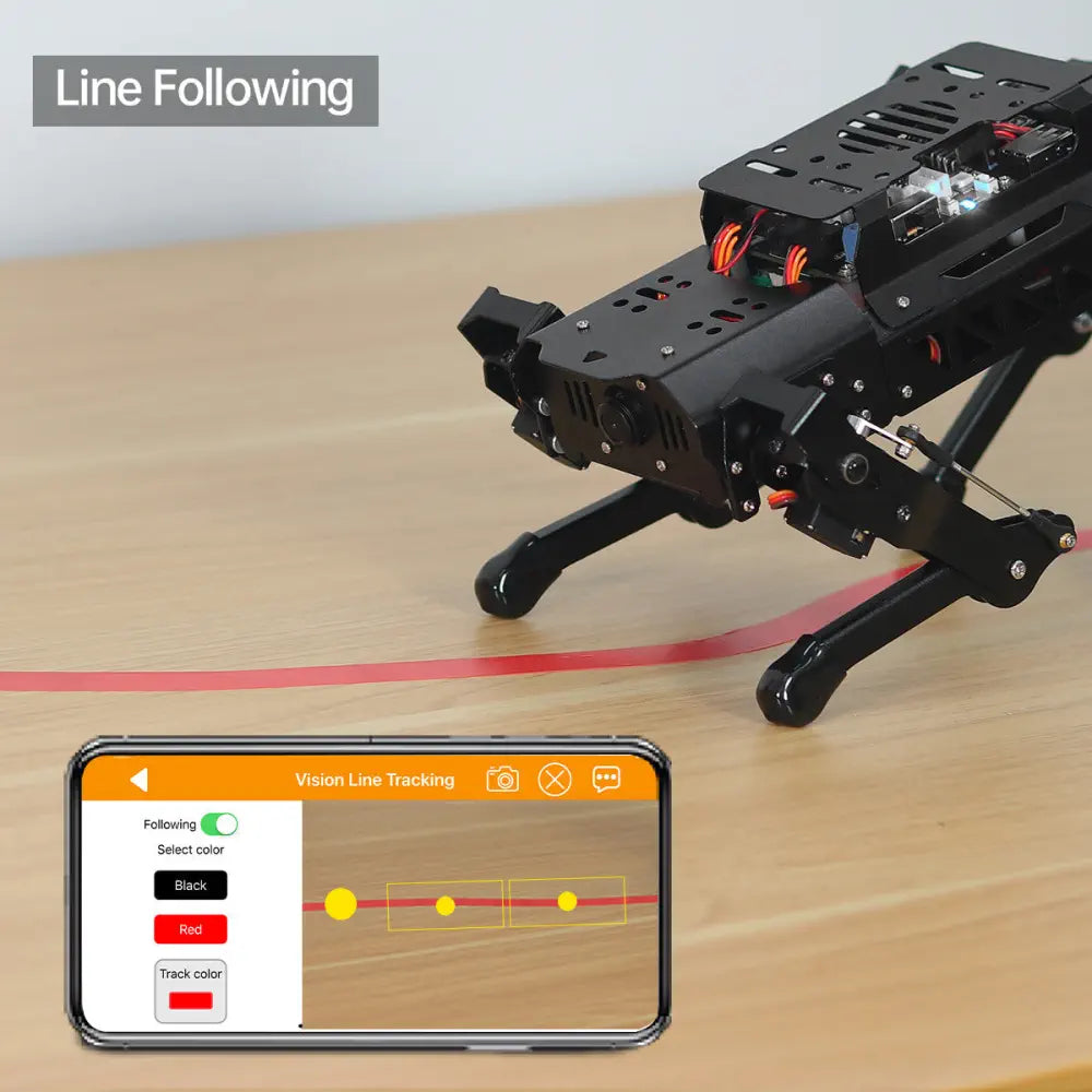 Hiwonder PuppyPi Pro Quadruped Robot with AI Vision Powered by Raspberry Pi 5 ROS Open Source Robot Dog (Raspberry Pi 5 8GB Included)