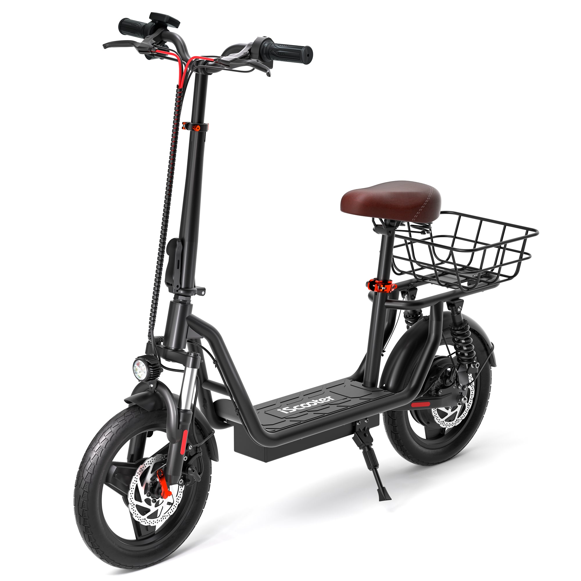 iScooter i14 800W Electric Scooter with Seat & Basket