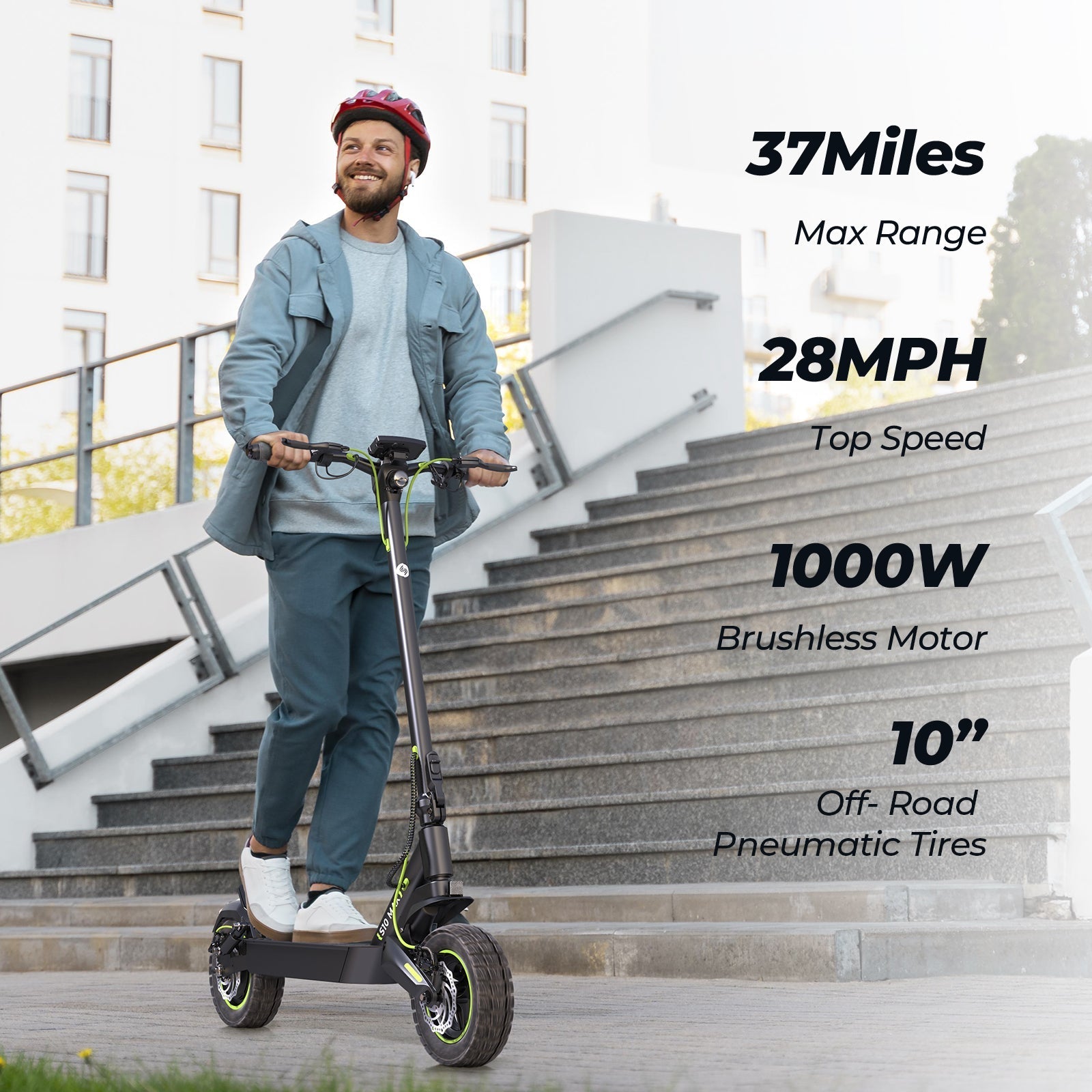isinwheel S10 Max 1000W Commuting Electric Scooter