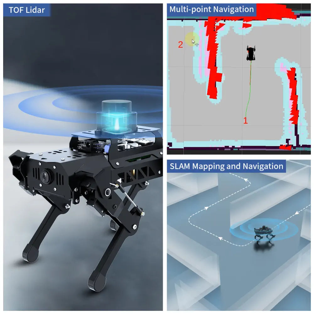 Hiwonder PuppyPi Pro Quadruped Robot with AI Vision Powered by Raspberry Pi ROS Open Source Robot Dog (Ultimate kit with Raspberry Pi 4B 8GB)