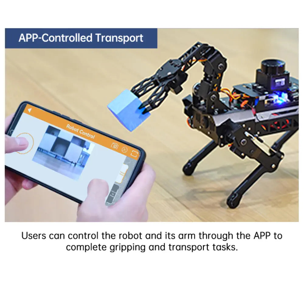 Hiwonder PuppyPi Pro Quadruped Robot with AI Vision Powered by Raspberry Pi ROS Open Source Robot Dog (Ultimate kit with Raspberry Pi 4B 8GB)