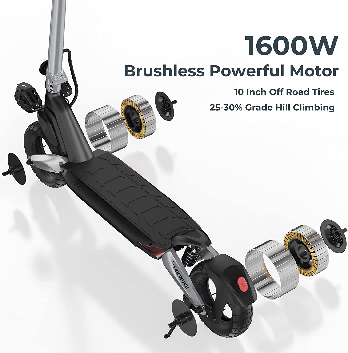 Circooter Raptor Pro Off-Road E-Scooter - 1600W Dual Motor