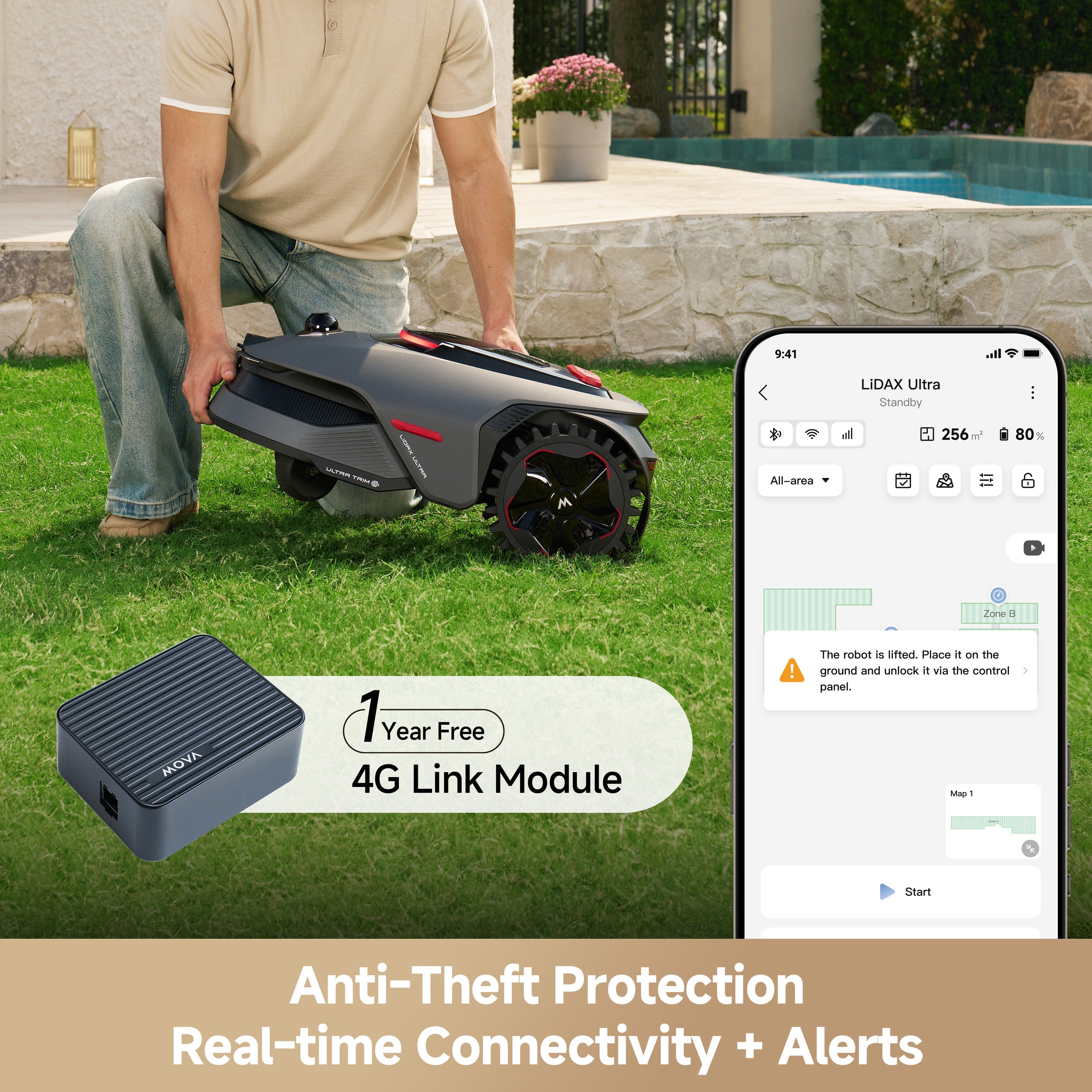MOVA LIDAX Ultra 2000 Robotic Lawn Mower | 0.5 acre