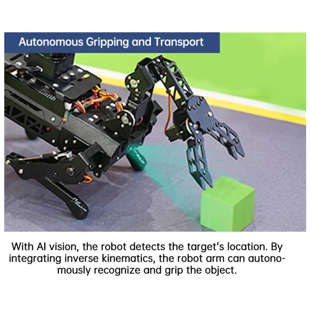 Hiwonder PuppyPi Pro Quadruped Robot with AI Vision Powered by Raspberry Pi ROS Open Source Robot Dog (Ultimate kit with Raspberry Pi 4B 8GB)