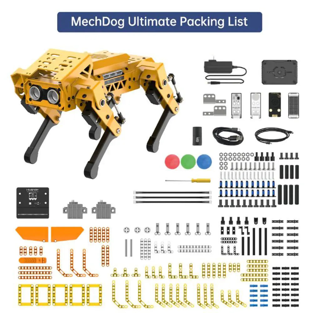 MechDog Hiwonder Open Source AI Robot Dog with ESP32 Controller, High-Speed Coreless Servos Support Scratch, Arduino, and Python - Ultimate Kit