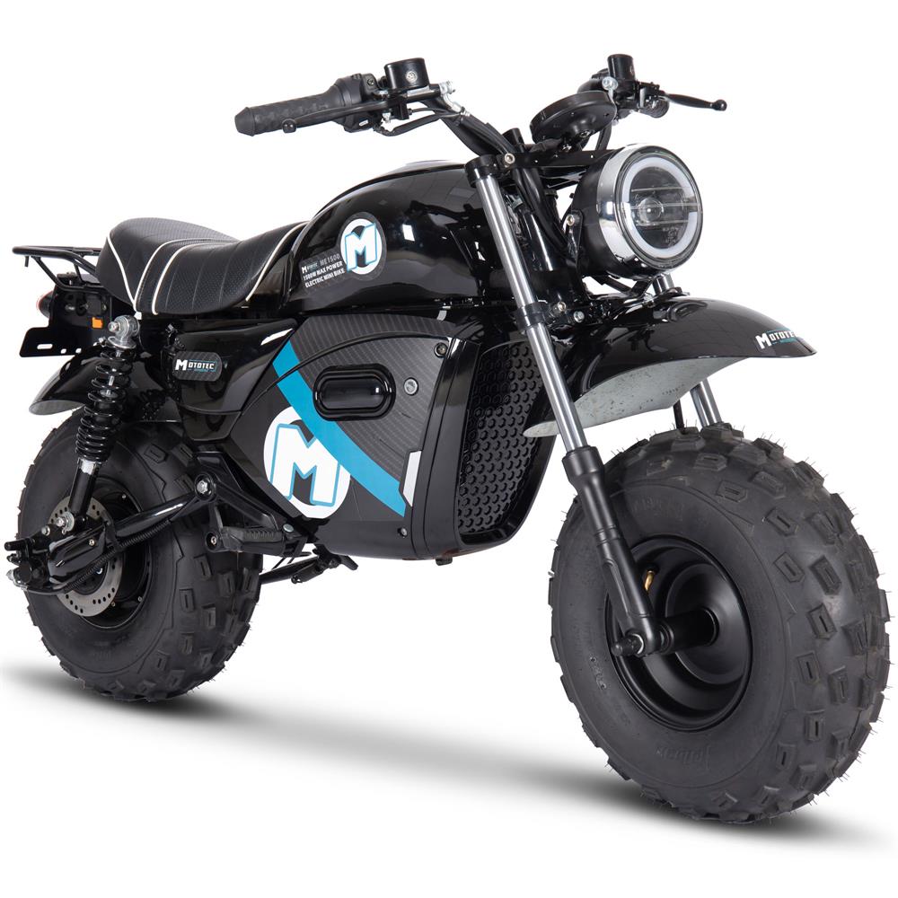 MotoTec 60V/20Ah 1500W Electric Mini Bike – Up to 32 MPH Recreational Off-Road Ride-On