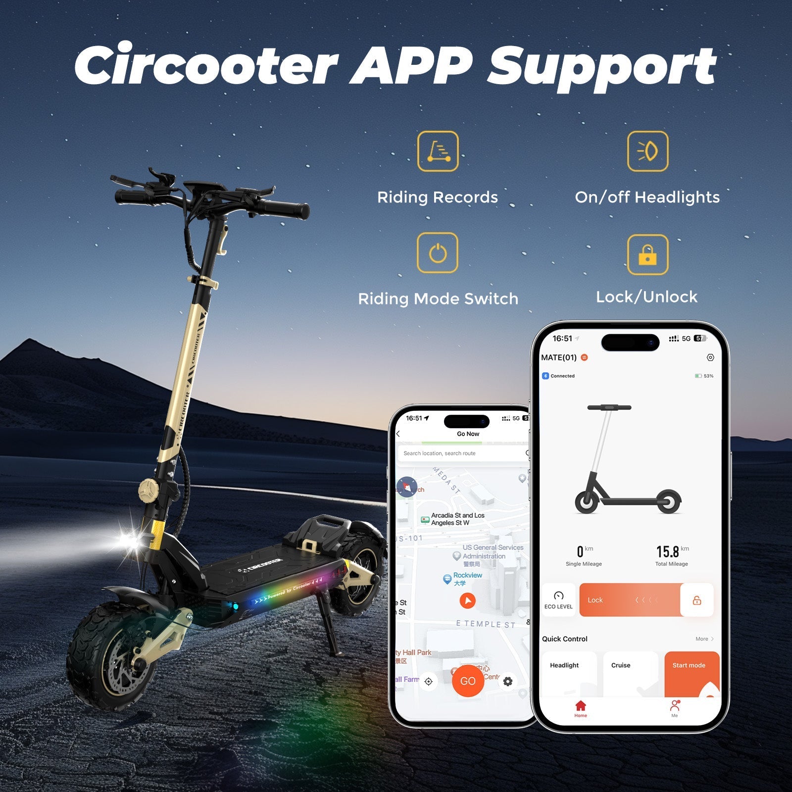 Circooter Cruiser Pro All-Terrain Electric Scooter - 2400W