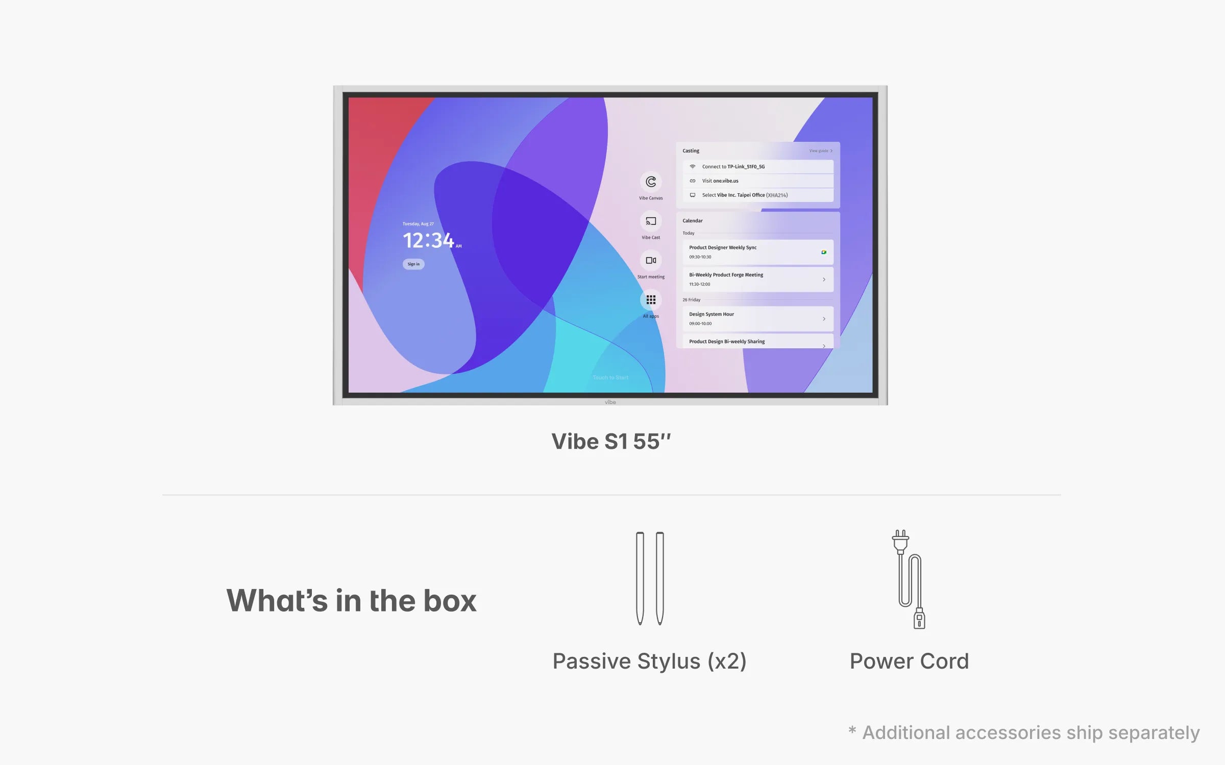 Vibe Board S1 55" | 4K UHD Smart Whiteboard