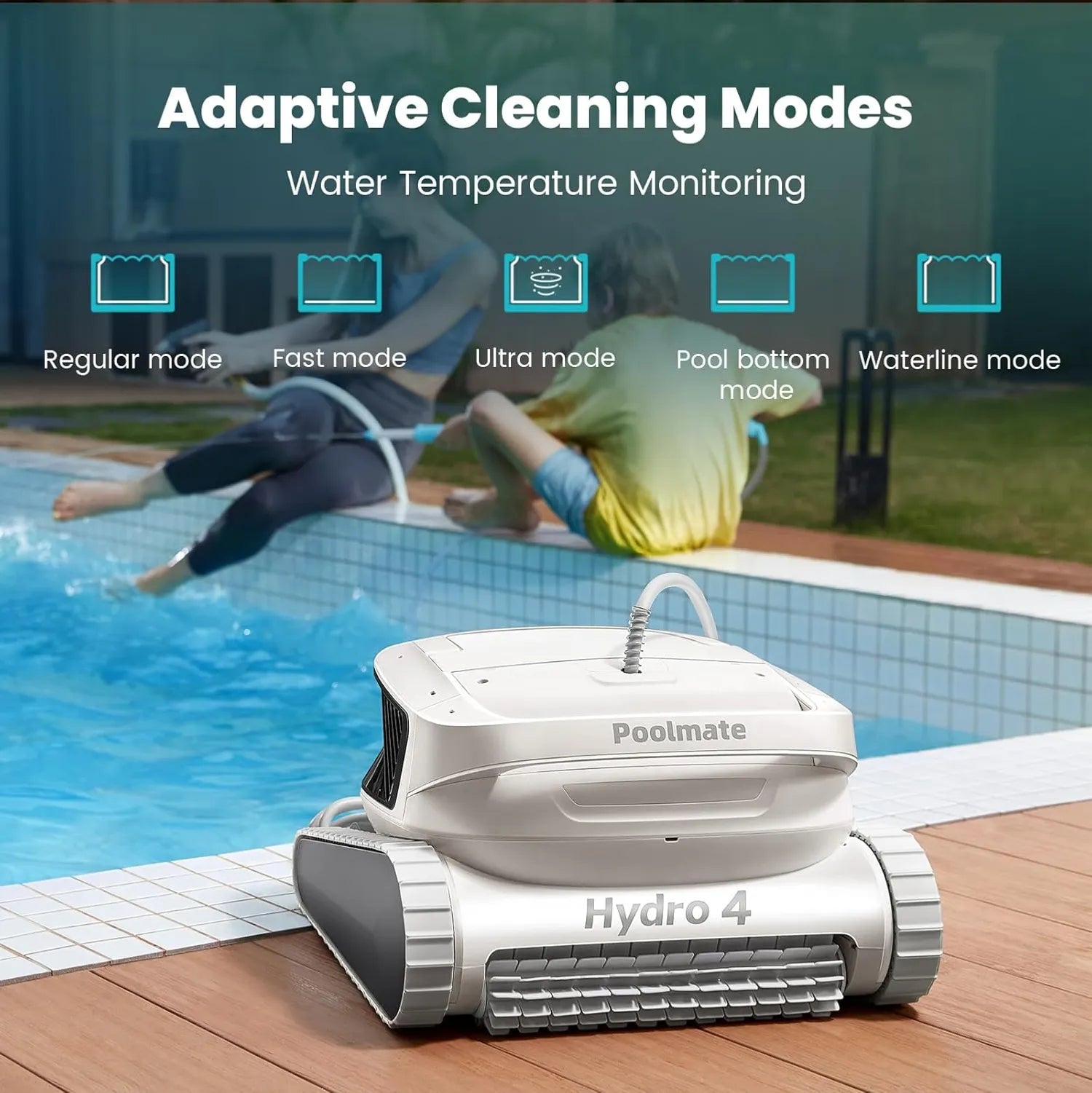 Poolmate Hydro 4 Cordless Robotic Pool Cleaner Battery Mode 40.40.300.0003