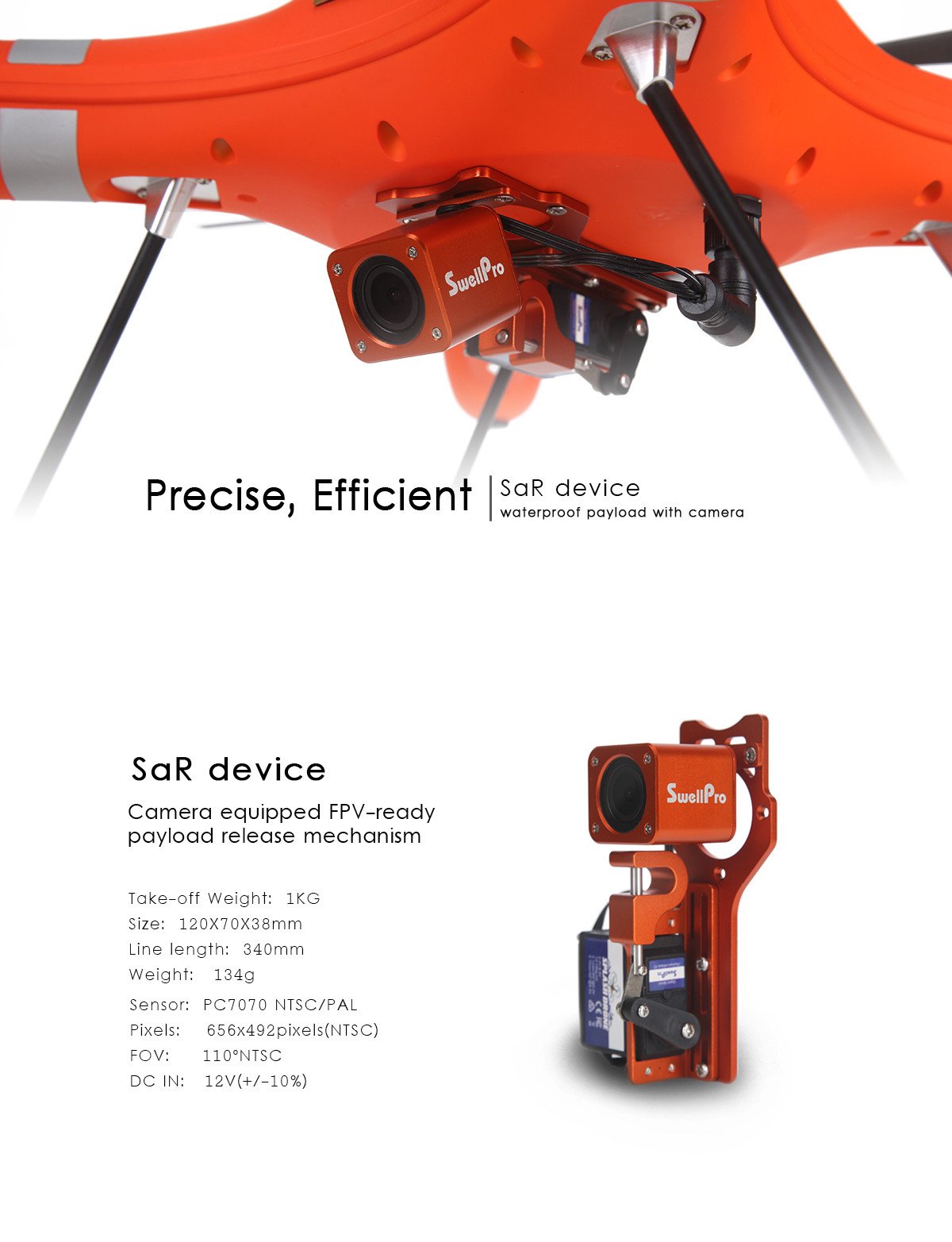 SwellPro Splash Drone 3 Payload Release Camera PL2 CTF01 0001