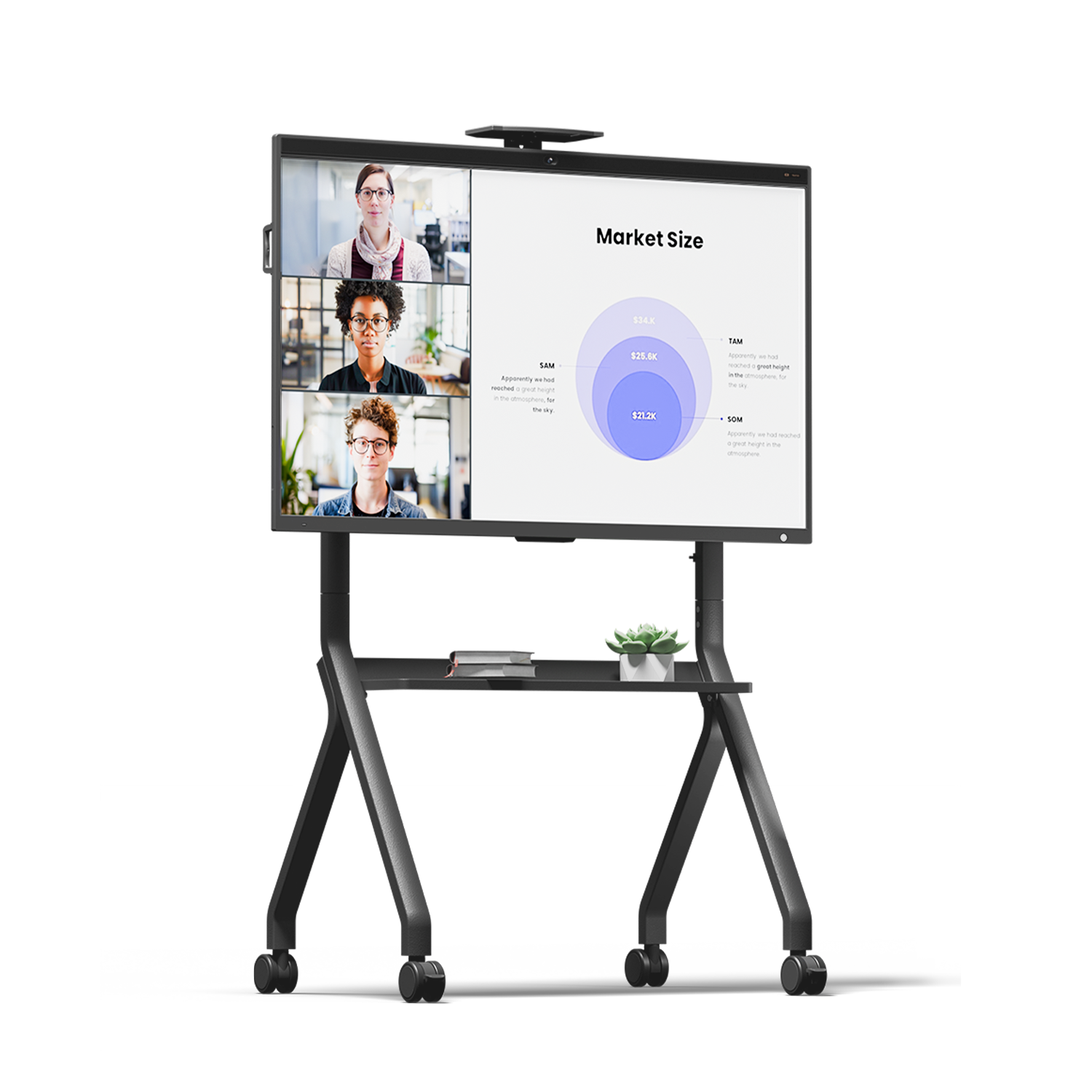 NearHub S55 Pro 55" UHD 4K Interactive Whiteboard Monitor with Windows OS